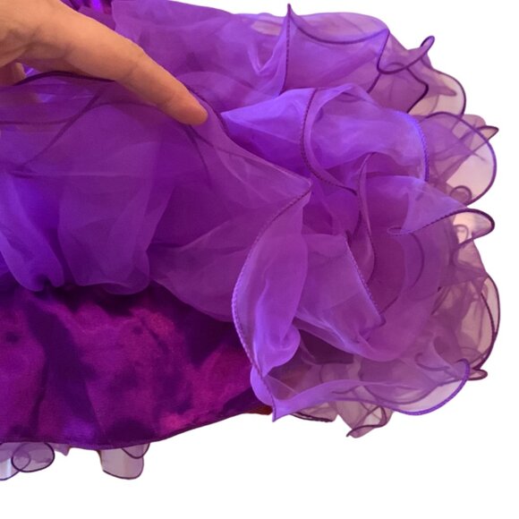 VINTAGE - Purple Multi layered Ruffle Tutu Skirt - XL kids - medium adult - Picture 6 of 9